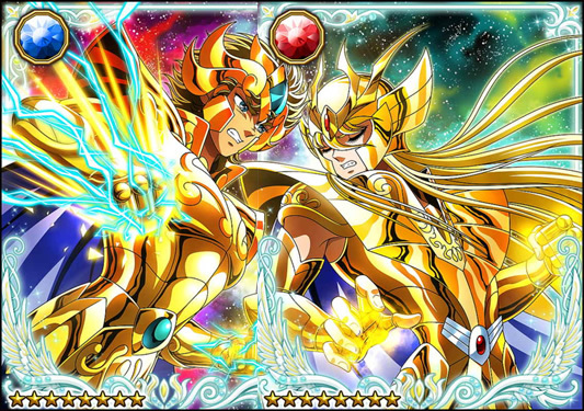 狮子座圣斗士艾欧里亚Galaxy Card Battle角色卡:狮子座黄金圣斗士艾欧里亚/Aiolia/Aioria